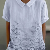Lily | Chemise Brodée de Fleurs