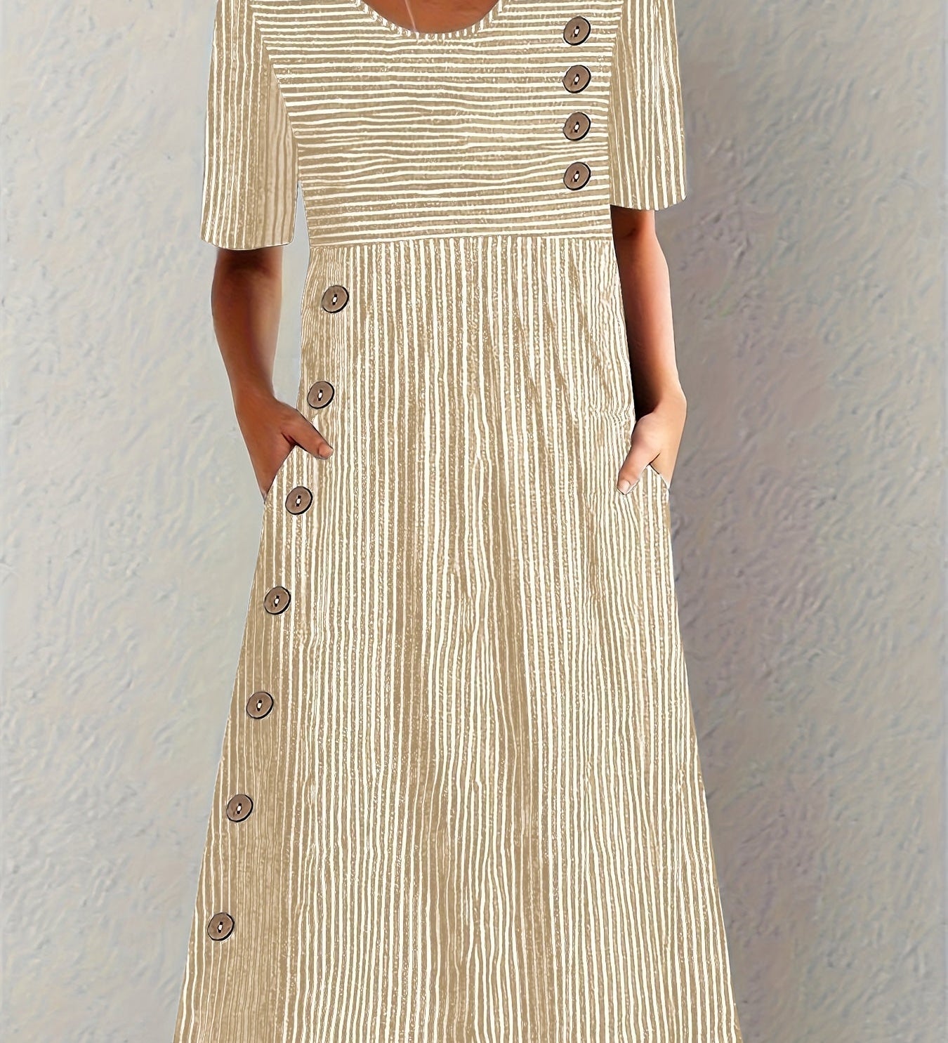 Marisol | Robe midi fluide à rayures