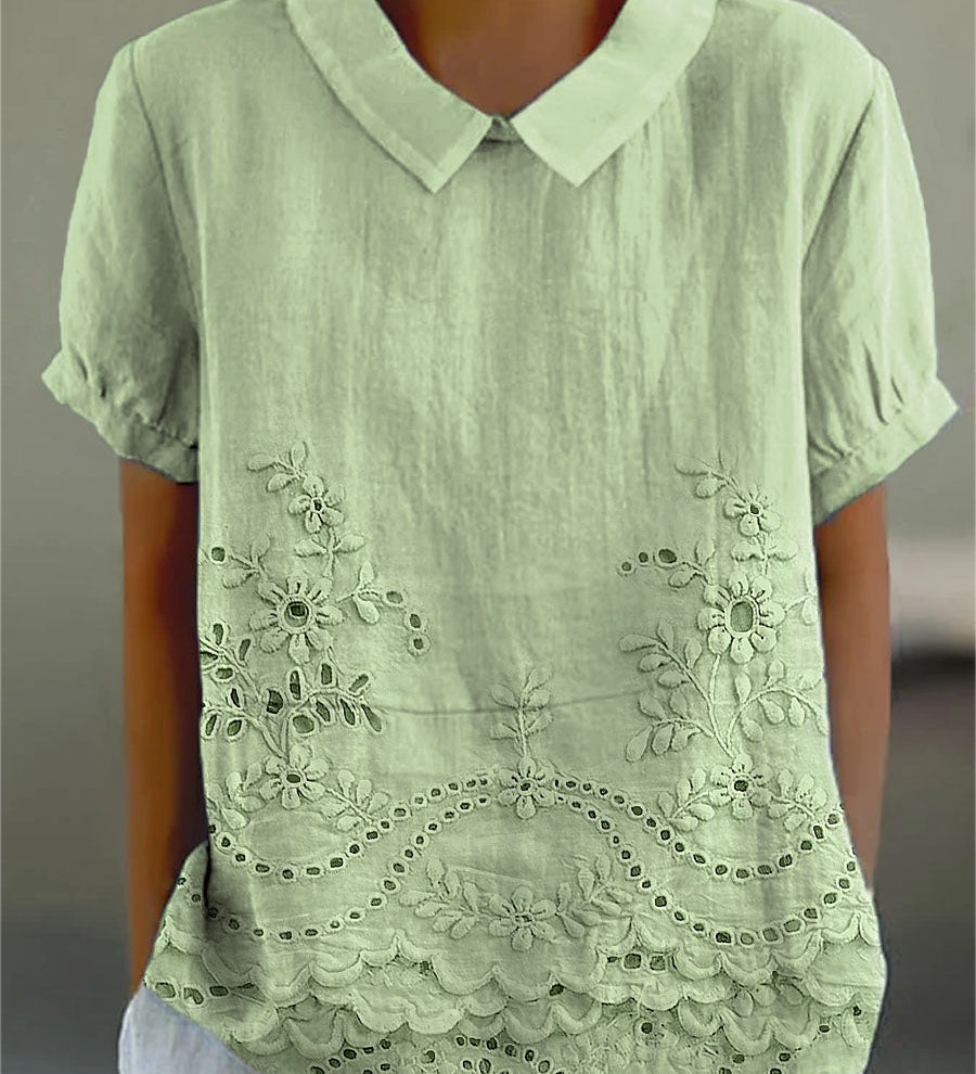 Lily | Chemise Brodée de Fleurs