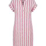 Noémie | Robe-Chemise Rayée Élégante