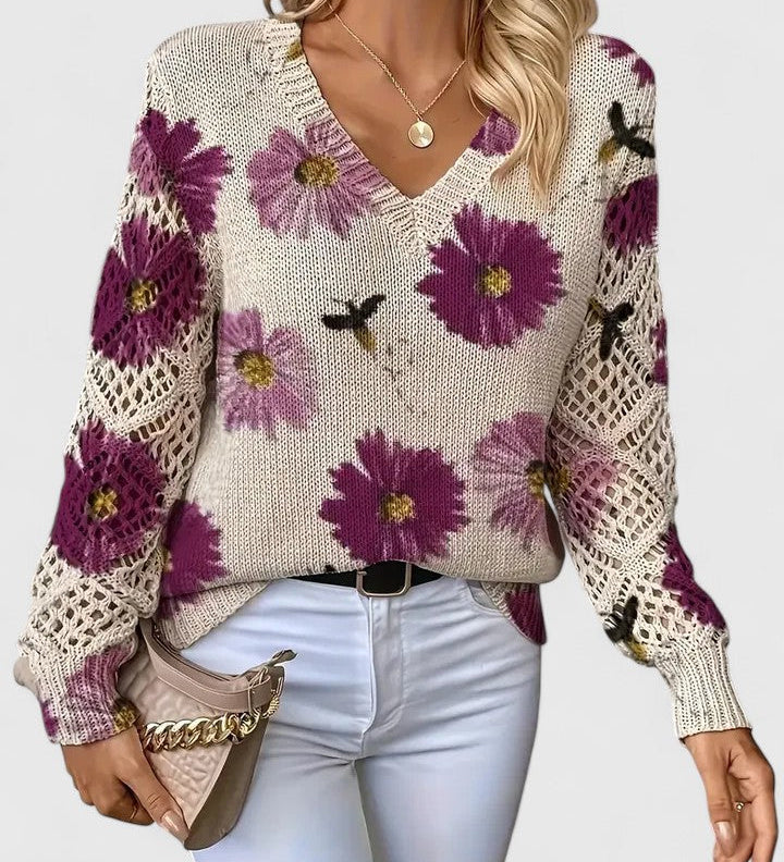 Aurelia | Pull élégant avec design floral