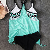 Josephine | Tankini uni avec motif léopard