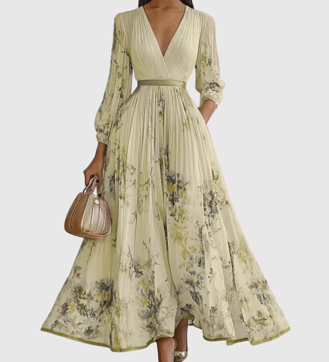 Rosalie – Robe longue plissée élégante