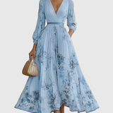 Rosalie – Robe longue plissée élégante