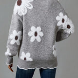 Thea | Pull Floral Élégant à Col V