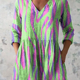 Oceane | Longue Blouse avec Décolleté en V