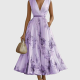 Rosalie – Robe longue plissée élégante