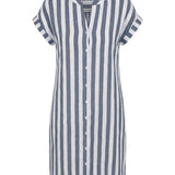 Noémie | Robe-Chemise Rayée Élégante
