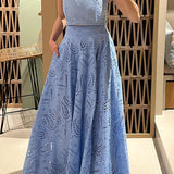 Ensemble Larissa™ : Top Brodé et Jupe Maxi Taille Haute