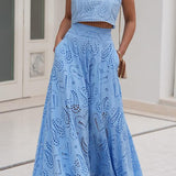 Ensemble Larissa™ : Top Brodé et Jupe Maxi Taille Haute