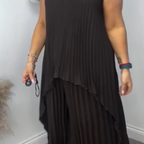 Sherry™ Midi Plissé Dress & Wide Leg Pant Set