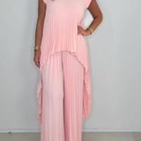 Sherry™ Midi Plissé Dress & Wide Leg Pant Set