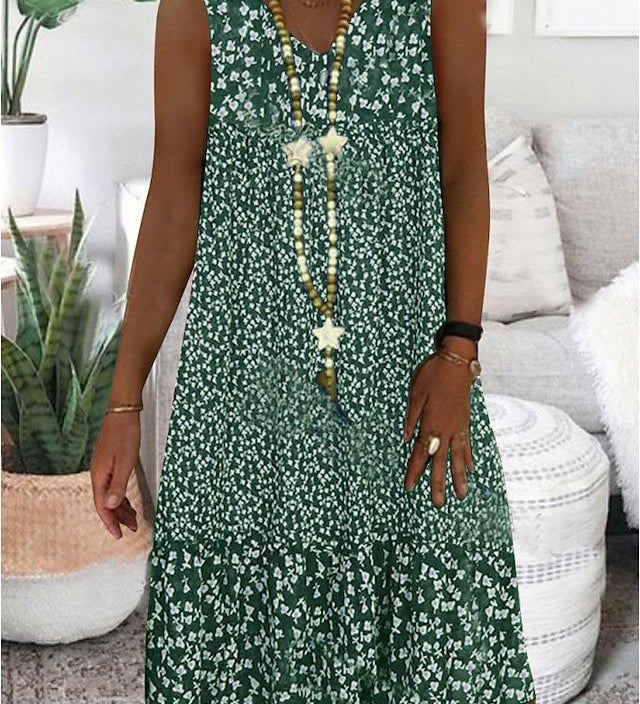AYLA | ROBE SANS MANCHES À COL EN V