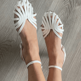 Vittoria | Sandales Dorées avec Bijoux