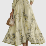Rosalie – Robe longue plissée élégante