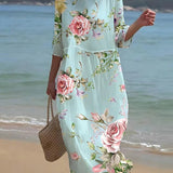 Keely | Robe Fleur de Coucher de Soleil