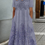 INDIGO | ROBE MIDI FLORALE ÉLÉGANTE