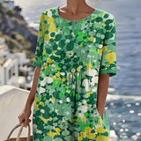 Flora | Robe midi fleurie décontractée