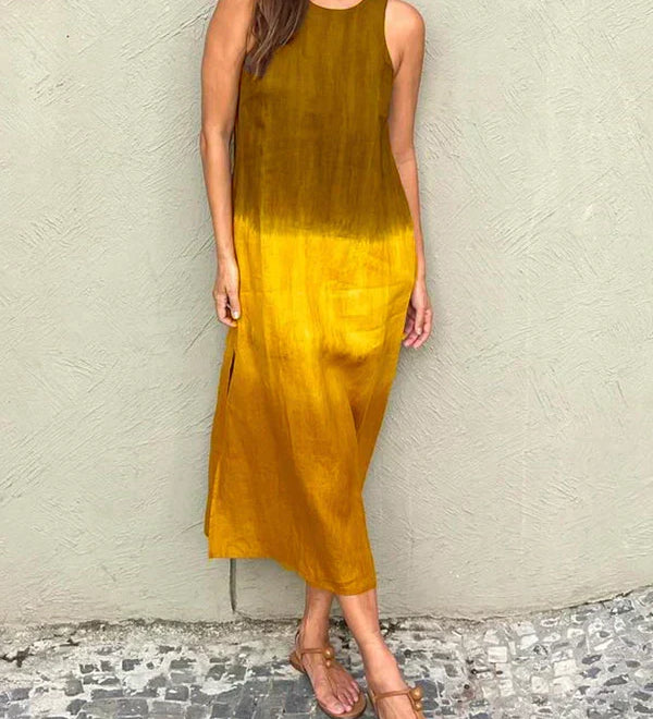 María | Robe maxi fluide avec dégradé élégant