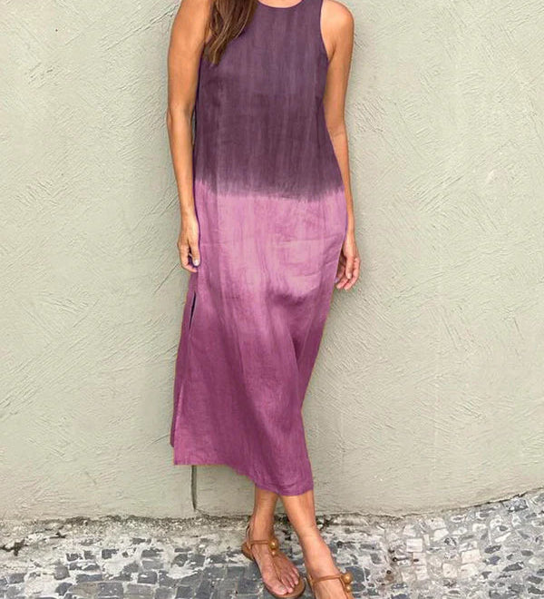 María | Robe maxi fluide avec dégradé élégant