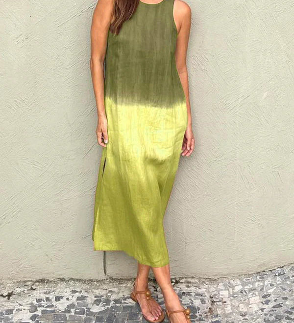 María | Robe maxi fluide avec dégradé élégant