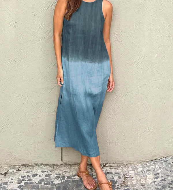 María | Robe maxi fluide avec dégradé élégant