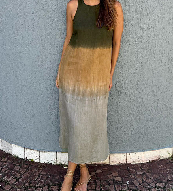 María | Robe maxi fluide avec dégradé élégant
