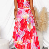 Yanira | Robe Plissée à Épaule Unique