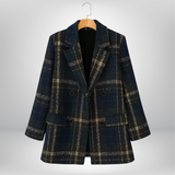 Isaline | Manteau en Laine à Carreaux Classique
