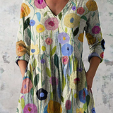 Louise | Longue Blouse avec Décolleté en V