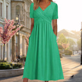 Amalia | Robe midi élégante avec silhouette croisée