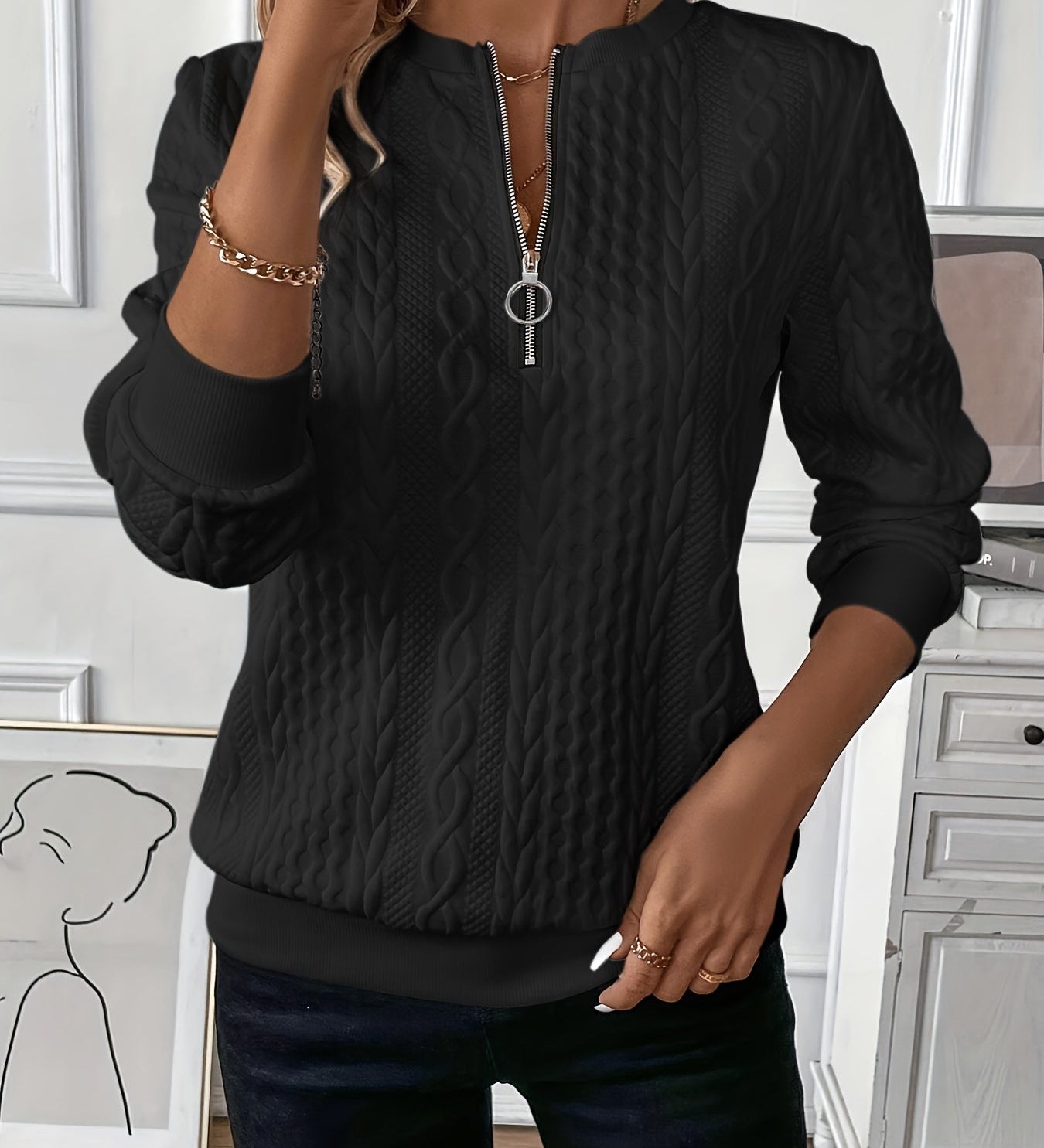 Evi | Pull avec Fermeture Éclair