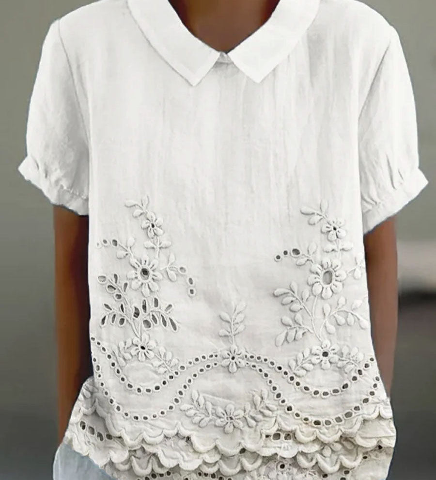 Lily | Chemise Brodée de Fleurs