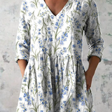 Jeanne | Longue Blouse avec Décolleté en V