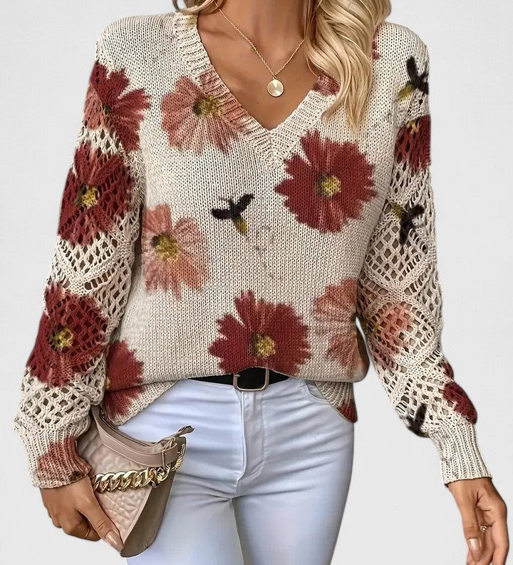 Aurelia | Pull élégant avec design floral