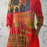 Lucie | Longue Blouse à Col V