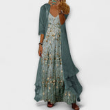 Camélia – Ensemble robe longue élégante 2 pièces