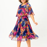 Aitana | Robe midi avec un imprimé vibrant