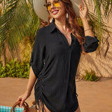 Megan | Chemisier léger de plage avec taille ajustable