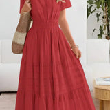 Emma | Robe maxi avec taille froncée