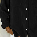 Isabeau | Chemise à Manches Longues avec Revers et Patte de Boutonnage