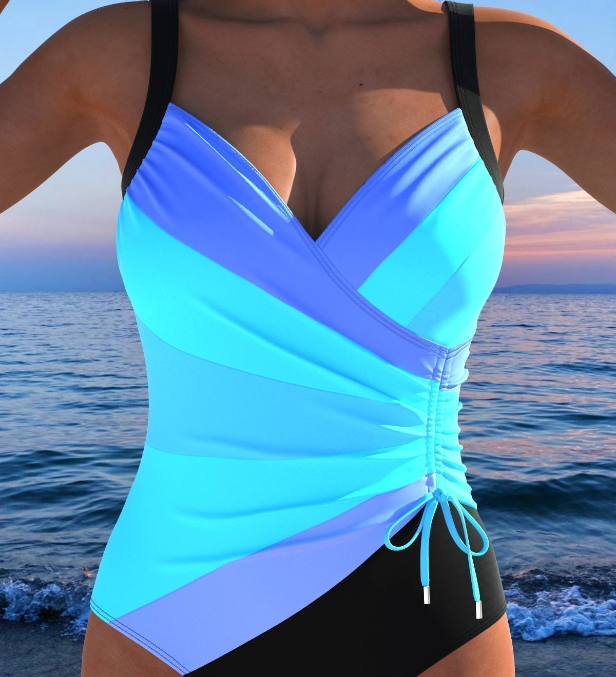 Juliette | Maillot de bain enveloppant luxueux avec imprimé coloré