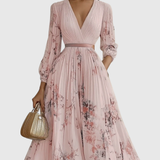 Rosalie – Robe longue plissée élégante