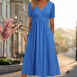 Amalia | Robe midi élégante avec silhouette croisée