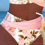 Julia | Bikini Contrast Fleurie Divisé