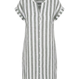 Noémie | Robe-Chemise Rayée Élégante