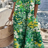 Flora | Robe midi fleurie décontractée