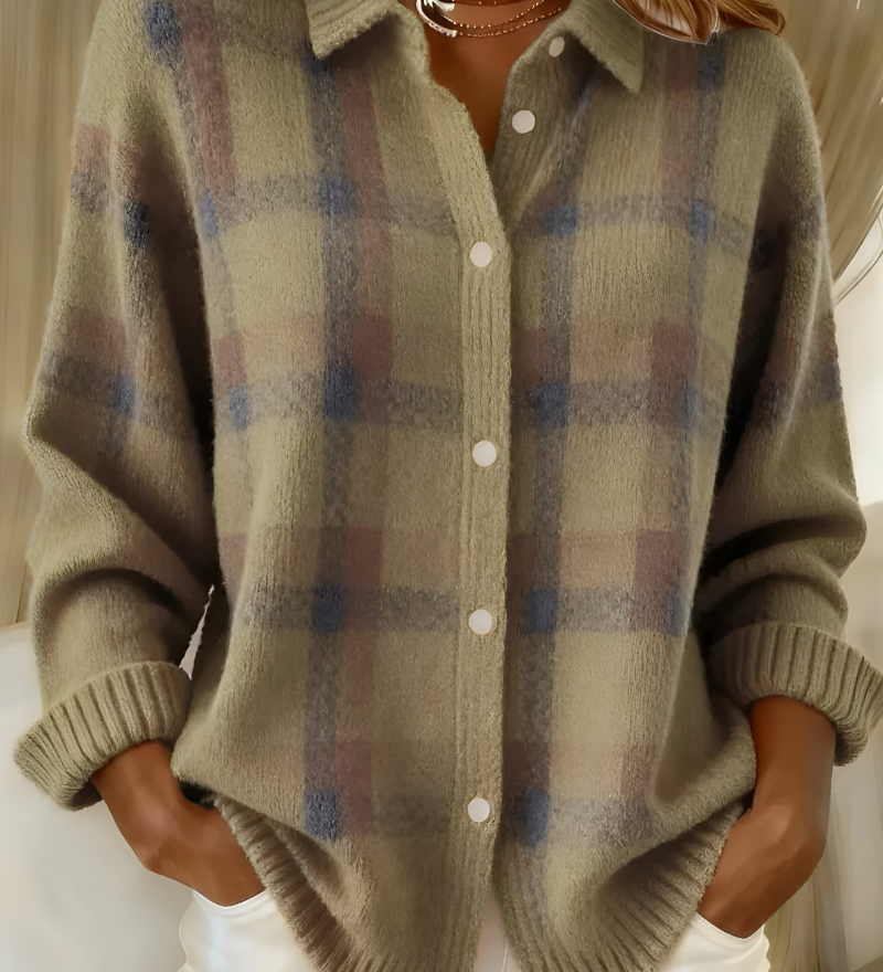 Aveline | Cardigan à Carreaux