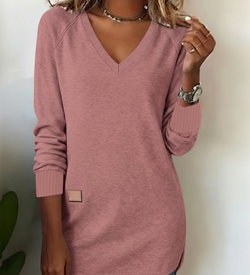 Gaïa | Sweat-shirt à col en V à la mode