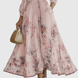 Rosalie – Robe longue plissée élégante